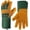 Green & Brown, variant on RoveNova Heat Resistant Oven Gloves, Ove Glove BBQ Gloves Heat Resistant Cooking Oven Mitts with Fingers Grilling Glove, Full Hand Protection, Grill Gloves for Outdoor Hot Food Handling (Set of 2)
