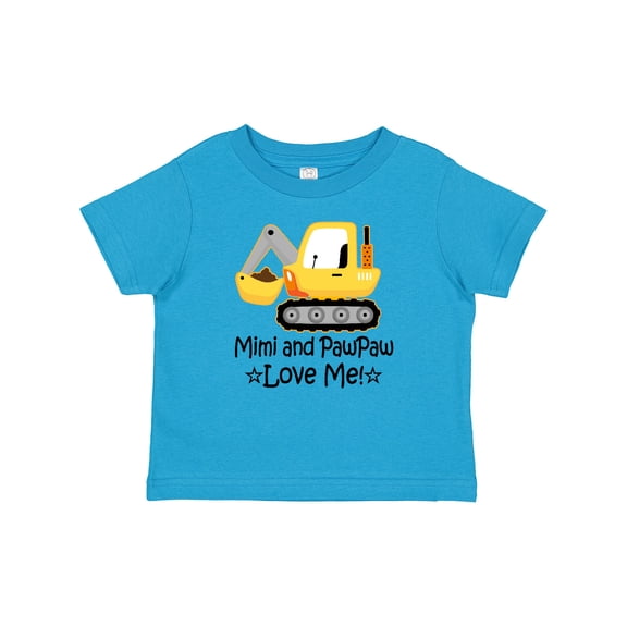 Inktastic Mimi and Pawpaw Grandson Construction Truck Boys Baby T-Shirt