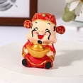 thumbnail image 4 of God Of Wealth Couple Mini Feng Shui Statue Little Monk Buddha Figurine Happy Buddha Resin Cute Car Ornament Desktop Decoration, 4 of 4