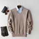 thumbnail image 3 of Men Cashmere Sweater Autumn Winter Soft Warm Jersey Jumper Robe Hombre Pull Homme Hiver Pullover V-neck O-neck Knitted Sweaters, 3 of 5