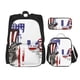 thumbnail image 1 of Easygdp Patriotic Skull Art Mochila para Niños y Niñas con Set de Caja de Almuerzo y Estuche para Lápices 3 en 1, Mochila Escolar Estampada para Adolescentes, 1 of 7
