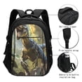 thumbnail image 3 of Balery Ferocious Dinosaur Mochila con carga USB para hombre y mujer - Mochila impermeable y antirrobo para portátil con puerto USB para viajes, trabajo, estudios y universidad, 3 of 7