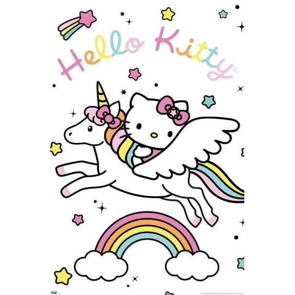 Hello Kitty - Unicorn Wall Poster, 22.375" x 34"
