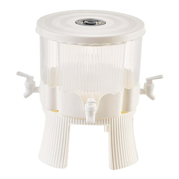 Dispensador de jugos helados de 6 litros con tapa antipolvo extraíble y 4 rejillas giratorias con soporte