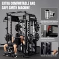 thumbnail image 4 of Mikolo Horus Smith Machine & Functional Trainer, 2×2"Uprights (33 Holes), Dual 128LBS Weight Stack, Dual High/Low Cables, Full Body Workout Home Gym, 4 of 18