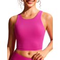 thumbnail image 1 of Top de Bikini CRZ YOGA con Espalda Racer, Acolchado, Cuello Alto Morado XL, 1 of 5
