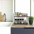 thumbnail image 6 of Nandae Black Metal 2-Tier Spice Rack for Jars and Bottles, 6 of 7