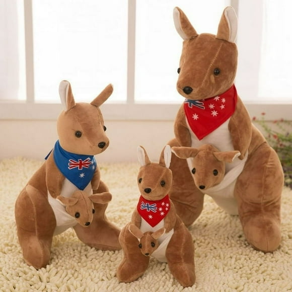 10in Cute Lovely Soft Plush Doll Australian Kangaroo Baby Toys Birthday Gift For Children