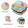 thumbnail image 3 of Cute Cartoon Surfing Boards Summer Pattern Sanitary Napkin Storage Bag, Zipper Menstrual Cup Pouch Feminine Menstruation First Period Pads Holder for Girls Women Ladies, 3 of 6
