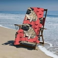 thumbnail image 4 of PHYHOO Microfiber Sand Free Beach Towel Quick Dry, Pug Puppy Lightweight Pool Towels for Adults Travel Towel for Gym Yoga Camp Swim 30x60in, 4 of 8