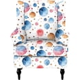 thumbnail image 1 of Wingback Chair Covers Pieces Stretch Printed Wing Back Chair Cover Sofa Slipcover Washable Wingback Armchair Slipcovers Furniture Protector with Elastic Bottom for Wingback Chairs, 1 of 7