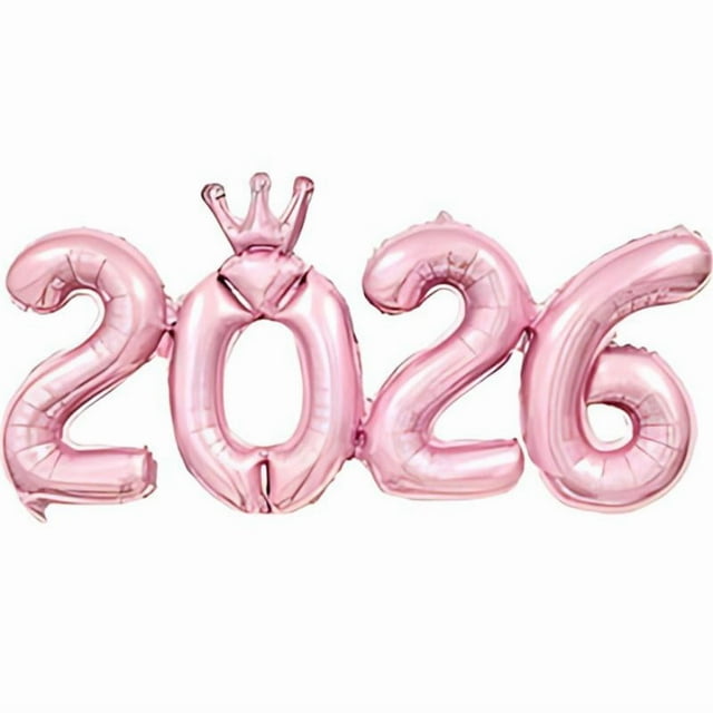 40 Inch 2026 Numbers Balloon New Years Eve Graduation Birthday Party Decorations