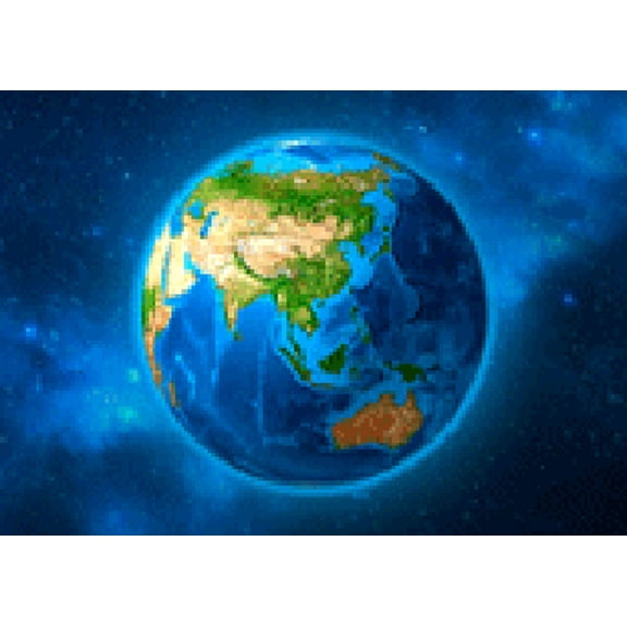 Rotating Earth from outer Space - 3 Lenticular 3D Postcard Greeting Cards