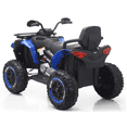 thumbnail image 5 of Funride 24 Volt Ride on Toys with Remote Control, Oversized ATV for Kids, 2-Seater 4 Wheeler for Toddlers, Power Car Wheels with Music, Bluetooth, Headlights, EVA Tires, Blue, 5 of 12
