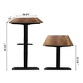 thumbnail image 3 of Caesar Hardware A3-52B Ergonomic 52-in 3 Memory Buttons LED Electric Automatic Height Adjustable Sit to Stand Work Office Desk, Multiple Colors, 3 of 9