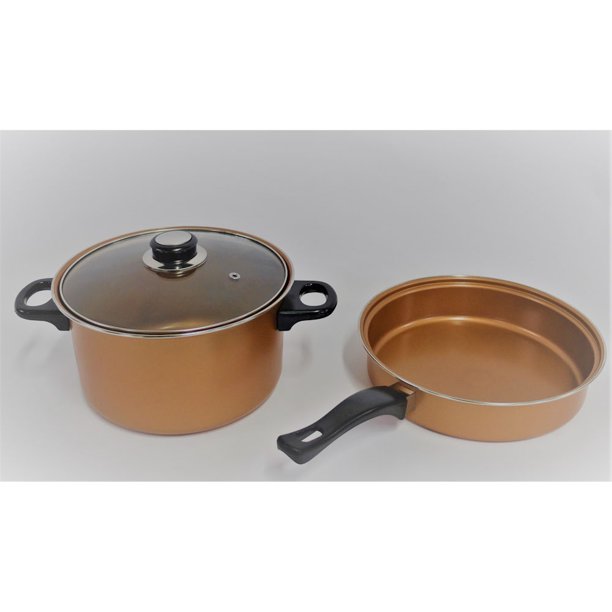 Gold Coast NonStick 3 PC Cookware Set Dutch Oven/Fry Pan