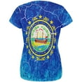 thumbnail image 2 of New Hampshire Vintage Distressed State Flag All Over Womens T Shirt Multi X-LG, 2 of 2