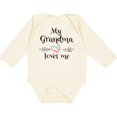 thumbnail image 3 of Inktastic My Grandma Loves Me Heart Grandchild Boys or Girls Long Sleeve Baby Bodysuit, 3 of 5