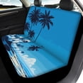 thumbnail image 4 of Uourmeti Blue Palm Tree Print Car Seat Covers 3 Pieces Car Seat Covers Full Set Auto Decor Easy to Install Suitable for Truck Cars, 4 of 10