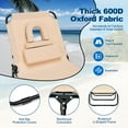 thumbnail image 6 of Topbuy Beach Chaise Lounge Chair Adjustable Face Down Tanning Chair w/ Face Hole and Removable Pillow 5 Adjustable Positions Beige, 6 of 7