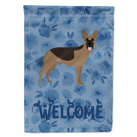 Carolines Treasures CK6080CHF German Shepherd Welcome Flag Canvas House Size Large multicolor
