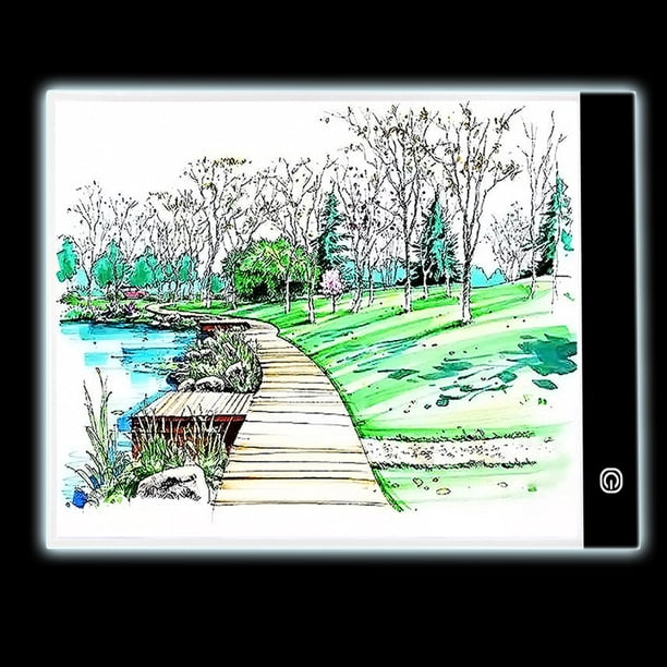 Tablero de dibujo de copia A3, almohadilla de luz de arte gráfico regulable, protección ocular para pintar