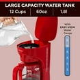 thumbnail image 3 of MÜELLERHOME 12-Cup Red Coffee Maker - Perfect for Home or Office, Borosilicate Carafe, Auto-Off, Reusable Filter, Anti-Drip, Keep-Warm Function, Clear Water Level Window, Red Kitchen Accessories, 3 of 5