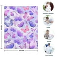 thumbnail image 4 of Purple Butterfly Lavender Pattern Blanket,Comfortable Soft Flannel Throw Blanket,All Season,Warm Lightweight Blankets for Sofa Bed Couch Living Room Chair,30"x40", 4 of 4