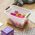 thumbnail image 3 of IRIS USA 20.5 Qt. Plastic Stackable Storage Bin with Latching Lid, Pearl, Home Organizer, 8 Pack, 3 of 9