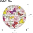 thumbnail image 3 of Coolnut Butterfly Sunflower Tablecloth Durable 60 Inch Round Table Cloth Waterproof Stain Proof Camping Tablecloths for Outdoor Picnic Family Dinner Restaurant Decoration, 3 of 7