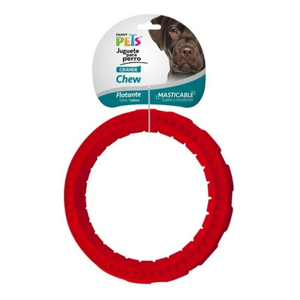 Juguete Masticable Aro Grande Rojo Morder Perro Fancy Pets Acuario Lomas Aro