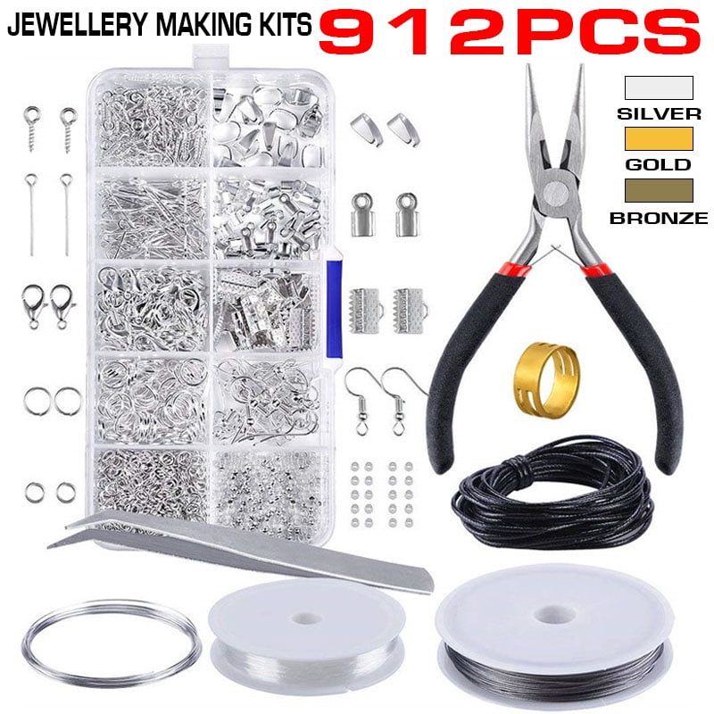 Jewellery Making Findings Kit DIY Wire Pliers Set Starter Tools Necklace Repair