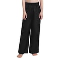 thumbnail image 2 of Aislor Boys Celebration of Spirit Palazzo Pants Liturgical Worship Praise Dance Satin Wide Leg Trousers Black 8, 2 of 7