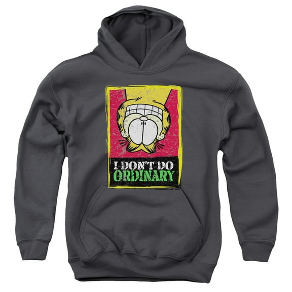 Garfield - I Dont Do Ordinary - Youth Hooded Sweatshirt - Small