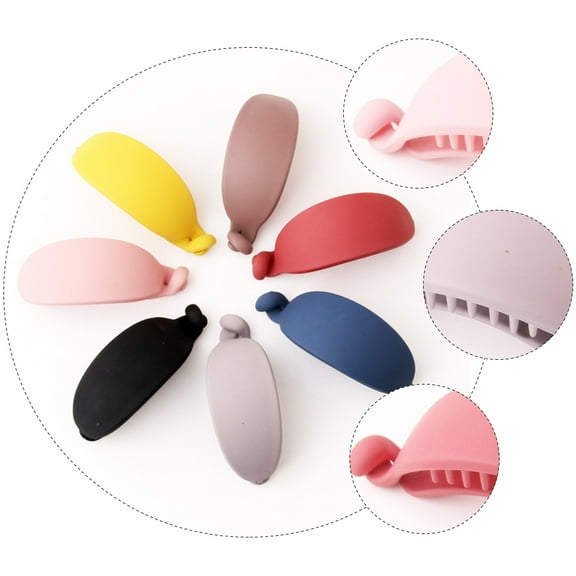 EXHUMKY 6Pcs Banana Hair Comb Solid Color Hair Accessories Retro Style for Daily Occasion