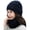 Navy Blue, variant on Babibeauty Womens Solid Winter Fleece Knitted Ski Beanie Earflap Scarf Sets Caps Hats