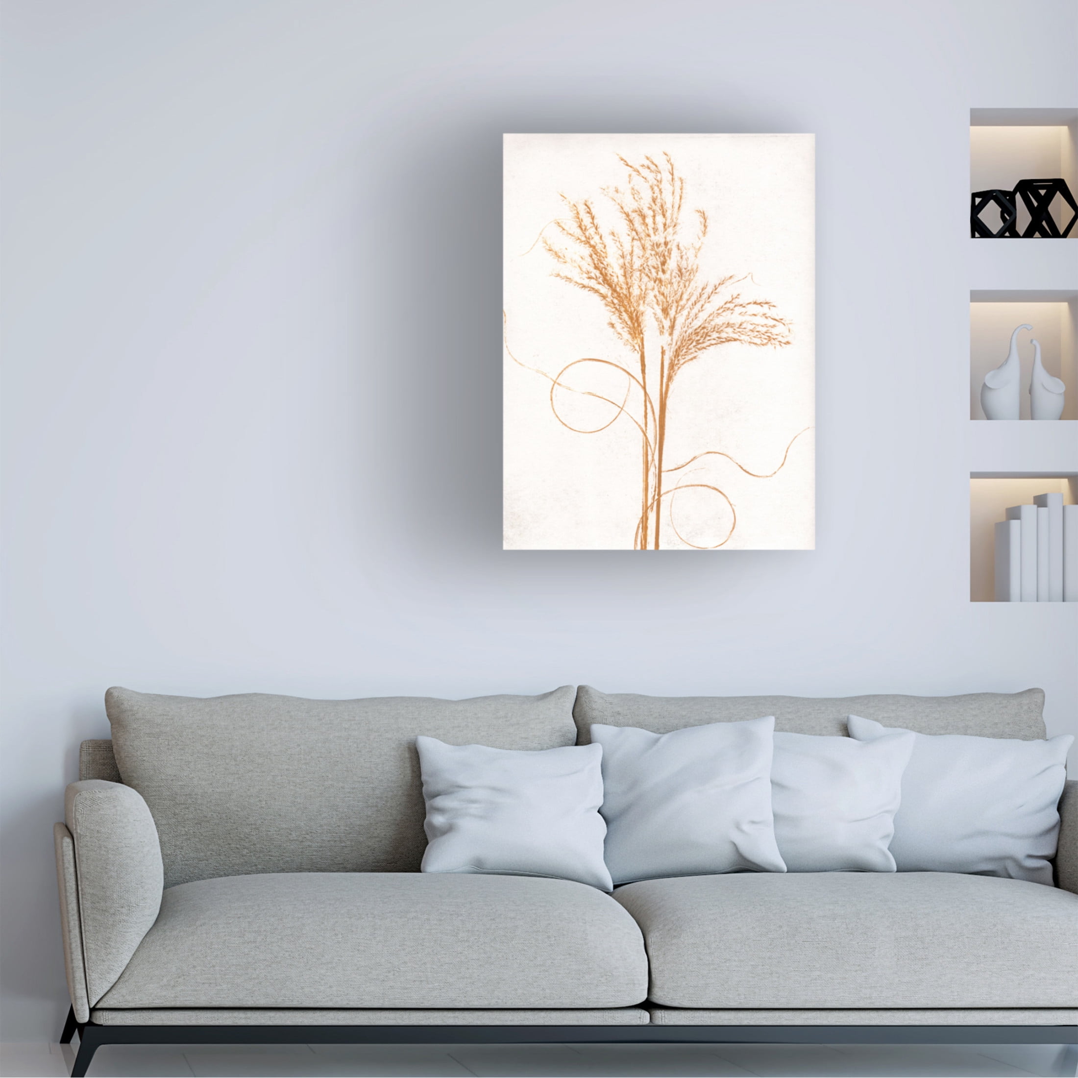 Canvas Wall Art - Pernille Folcarelli 'Silvergrass Mustard' Wall Art for Living Room, Bedroom, or Office Décor by Trademark Fine Art - 24 x 32 Inches