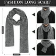 thumbnail image 3 of FZ FANTASTIC ZONE Womens Winter Warm Knit Beanie Hat Touchscreen Gloves Long Scarf Set with Fleece Lined Skull Caps Neck Scarves for Women Men,Black, 3 of 5