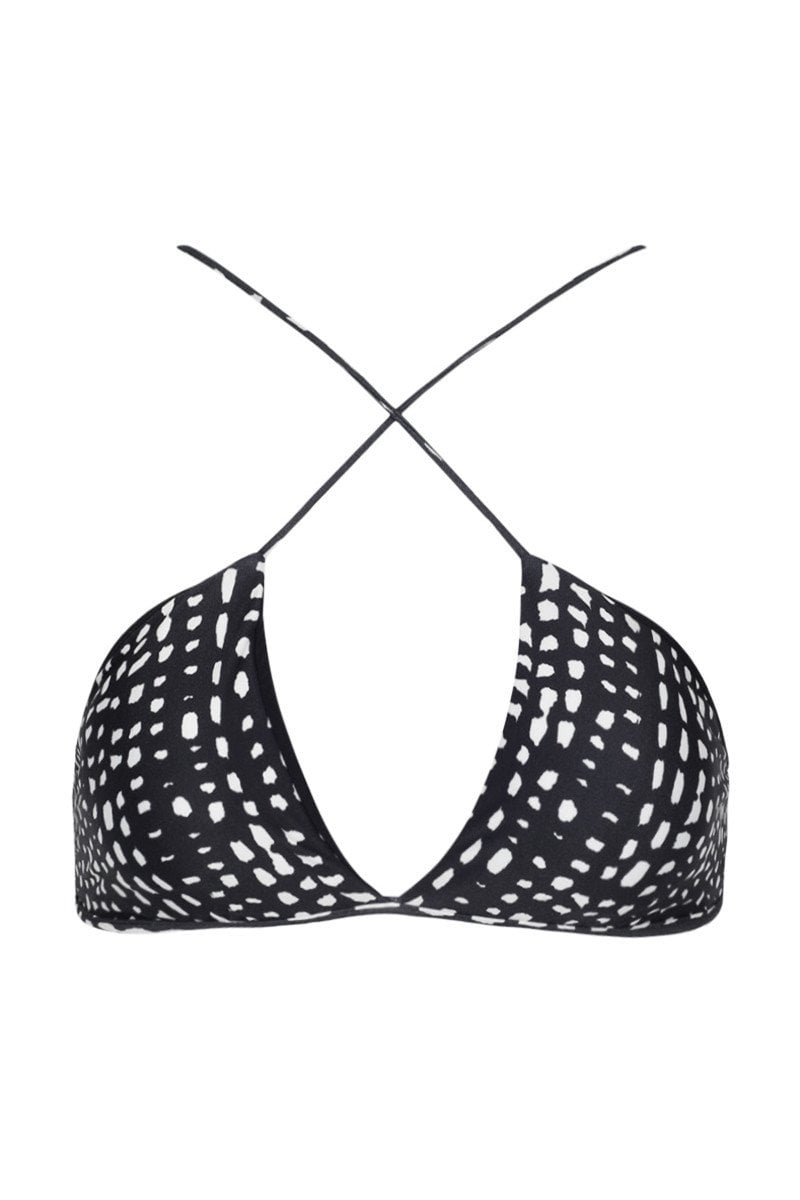 black and white triangle bikini