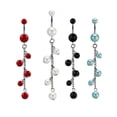 thumbnail image 3 of Luxe Modz 14G Pearl Chain Belly Button Navel Ring Titanium Piercing Jewelry for Women Sold Each, 3 of 6