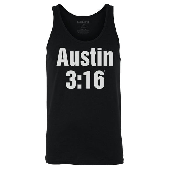 Men's 500 Level Black "Stone Cold" Steve Austin 3:16 Tank Top