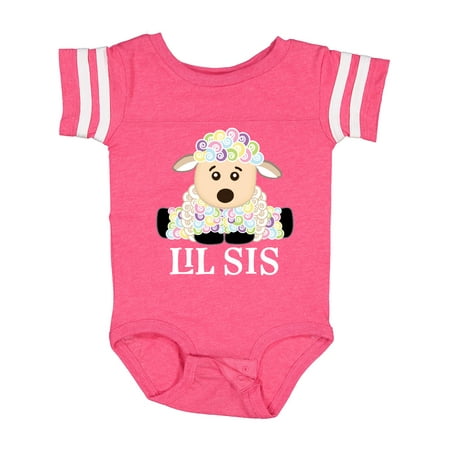 

Inktastic Lil Sis Lamb Girls Sister Gift Baby Girl Bodysuit