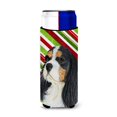 thumbnail image 1 of Caroline'S Treasures Lh9234Muk Cavalier Spaniel Candy Cane Holiday Christmas Ultra Hugger Para Latas Delgadas Enfriador De Latas Funda Hugger Lavable A Máquina Funda Para Bebidas Hugger Aislador Plega, 1 of 1