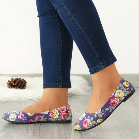 

Women Casual Shoes Autumn And Winter Fashion Comfortable Lightweight Rose Color Pointed Toe Flat