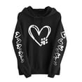 thumbnail image 2 of ICHUANYI Valentine Day Women's Hoodies Pullover Cute Heart Sweatshirts Long Sleeve Tops Hooded Sweatshirt, 2 of 5