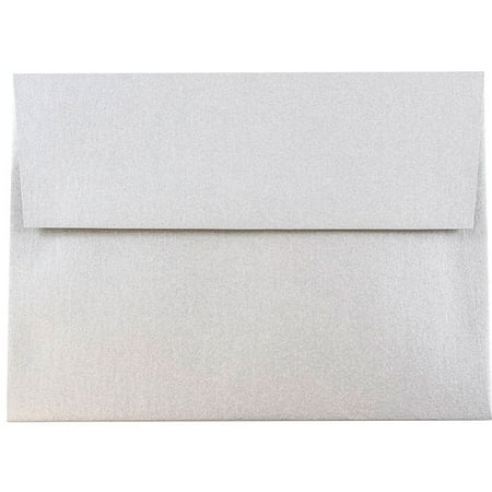 UPC: 0707152636704 | JAM Paper & Envelope A6 Envelopes  4 3/4 x 6 1/2  Silver Metallic  50/Pack