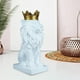 thumbnail image 1 of Colección de estatuas de cabeza 3D modernas, decoración de mesa, figurita de Animal, adorno de resina, escultura artesanal para el hogar, Blanco perfecl Escultura de León, 1 of 8