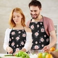 thumbnail image 5 of Pioneer Flower Floral Print Pattern Cotton Linen Apron with Pockets, Waterproof Adjustable, 33x27 Inch for Kitchen, Gardening, BBQ, Salon, 5 of 6