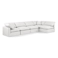 thumbnail image 1 of Meridian Furniture Indulge 140" Cream Vegan Leather L-Shaped Modular Sectional, 1 of 9