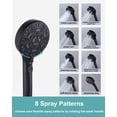 thumbnail image 7 of Wowow Single-Handle 8-Spray Shower Faucet 1.8 GPM with Adjustable Head and Tub Spout in Matte Black (Valve Included), 7 of 7